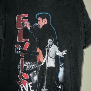 Fruit of the Loom Black Elvis Live T-Shirt